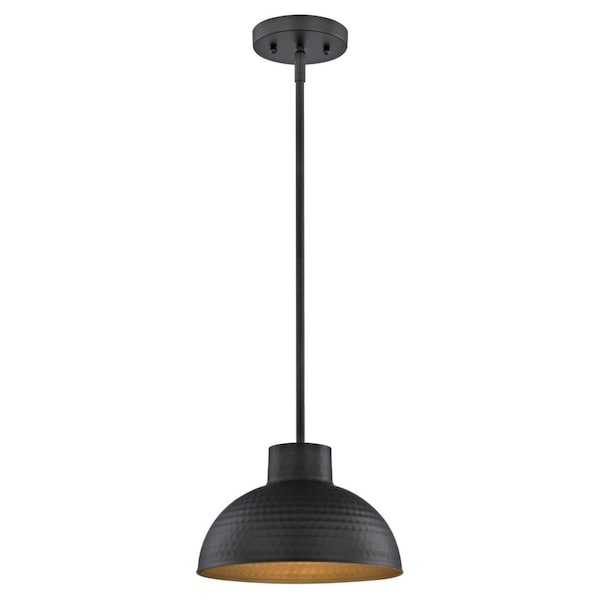 Westinghouse One-Light Indoor Pendant Hammered ORB Metal Shade Gld Interior 6309900 - main